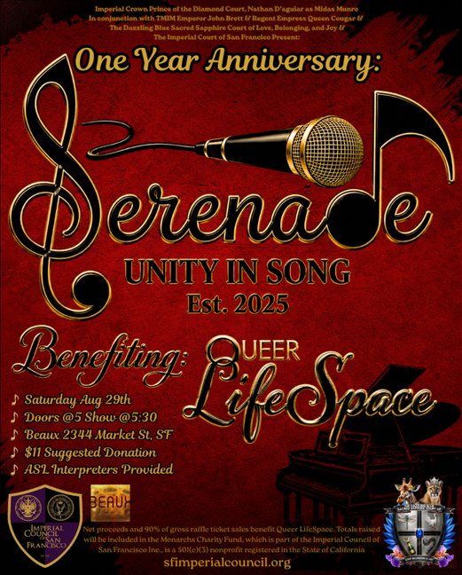 Serenade: Unity in Song (Midday Fundraising Event) flyer