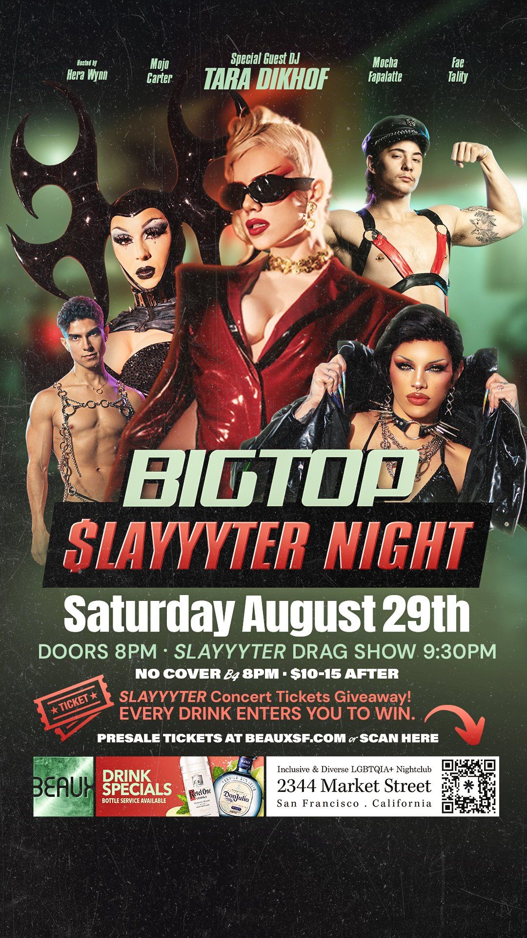 SLAYYYTER Night & Ticket Giveaway @ Big Top Saturdays flyer