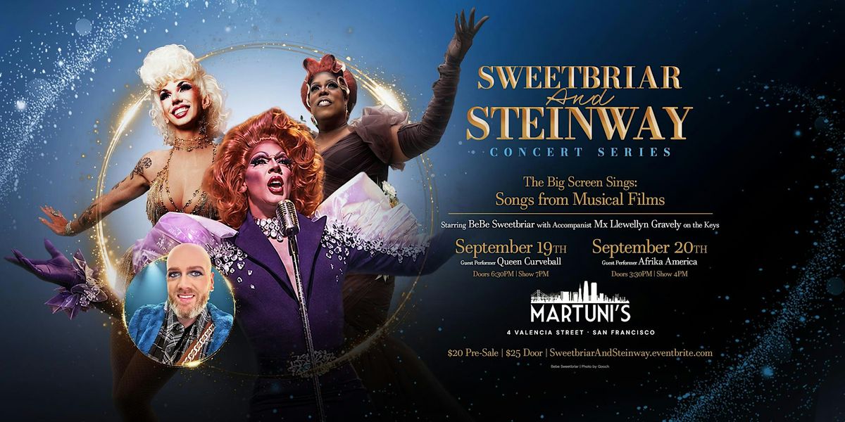 SWEETBRIAR & STEINWAY Concert Series w/ BeBe Sweetbriar & Llewellyn Gravely flyer