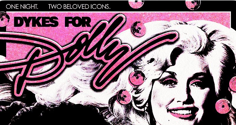 DYKES for DOLLY | QUEERS for CURRY flyer