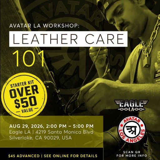 AVATAR WORKSHOP: LEATHER CARE flyer