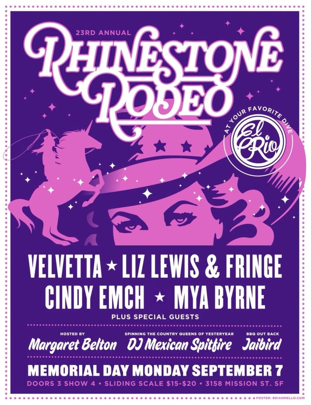 23rd Annual Rhinestone Rodeo ($15 - $20) flyer