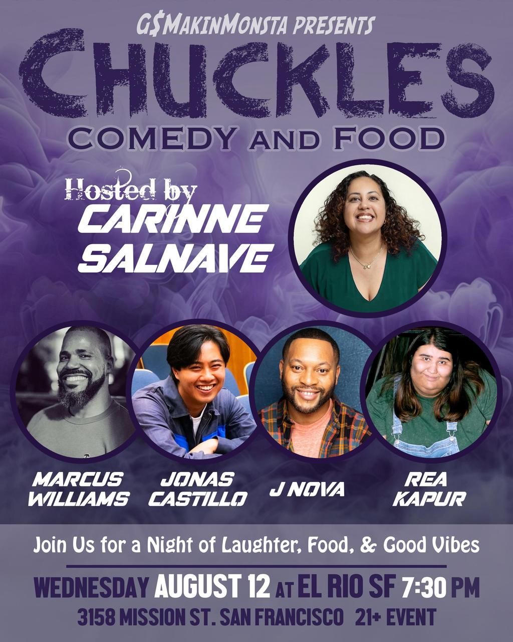 G$MakinMonsta Presents: Chuckles Comedy and Food (Free) flyer