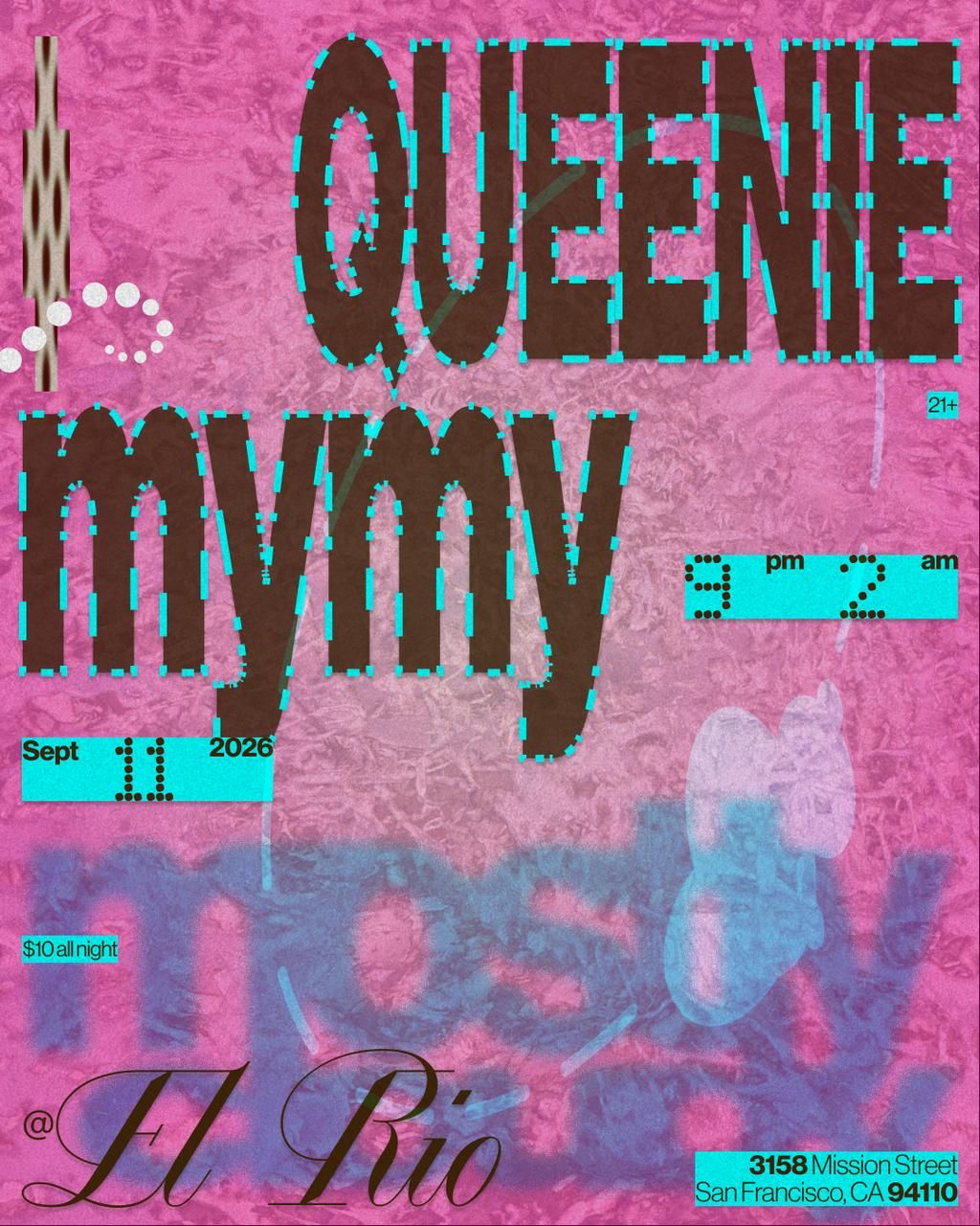 Mostly Cloudy with QUEENIE & mymy ($10 Cover) flyer