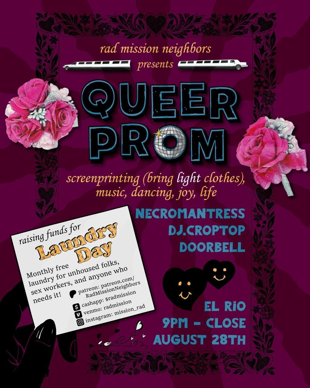 Rad Mission Neighbors Presents: Queer Prom flyer