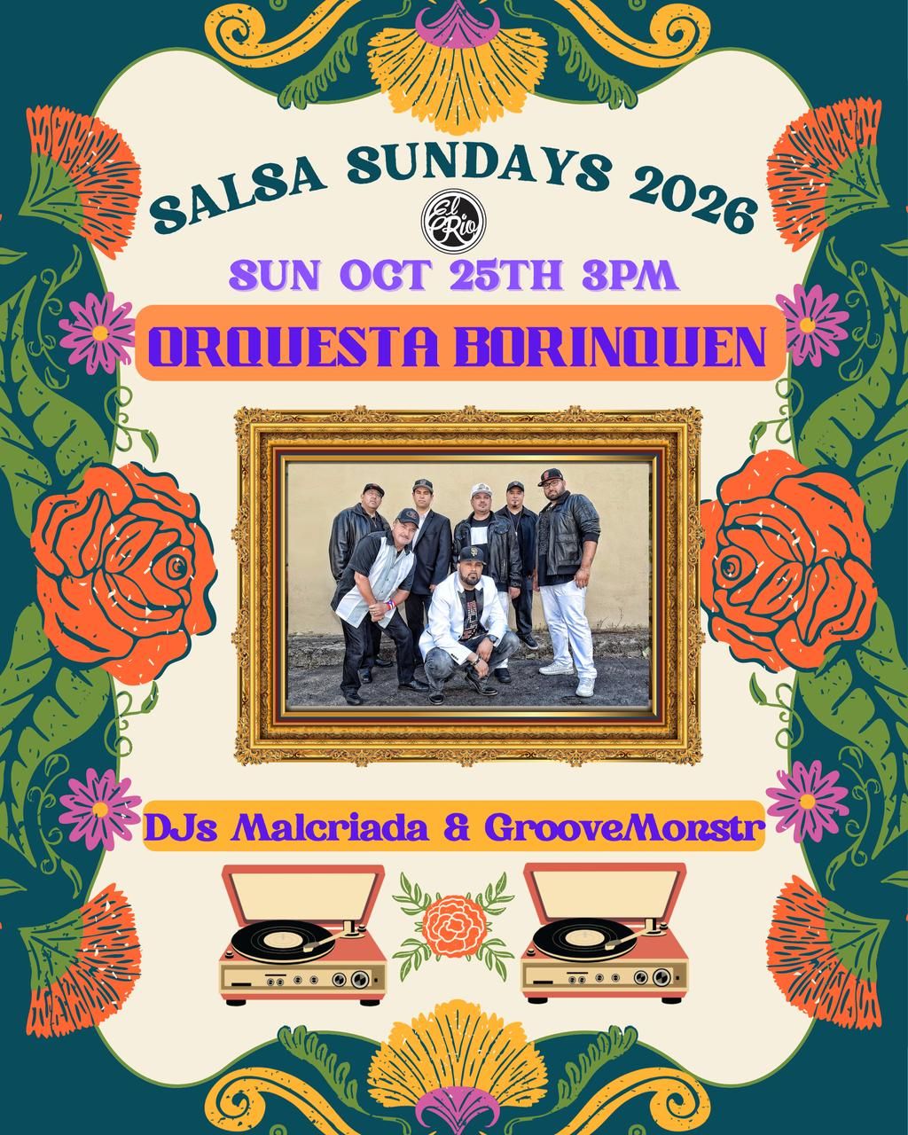 Salsa Sunday with Orquesta Borinquen and DJs Malcriada & GrooveMonstr ($10 - $20) flyer