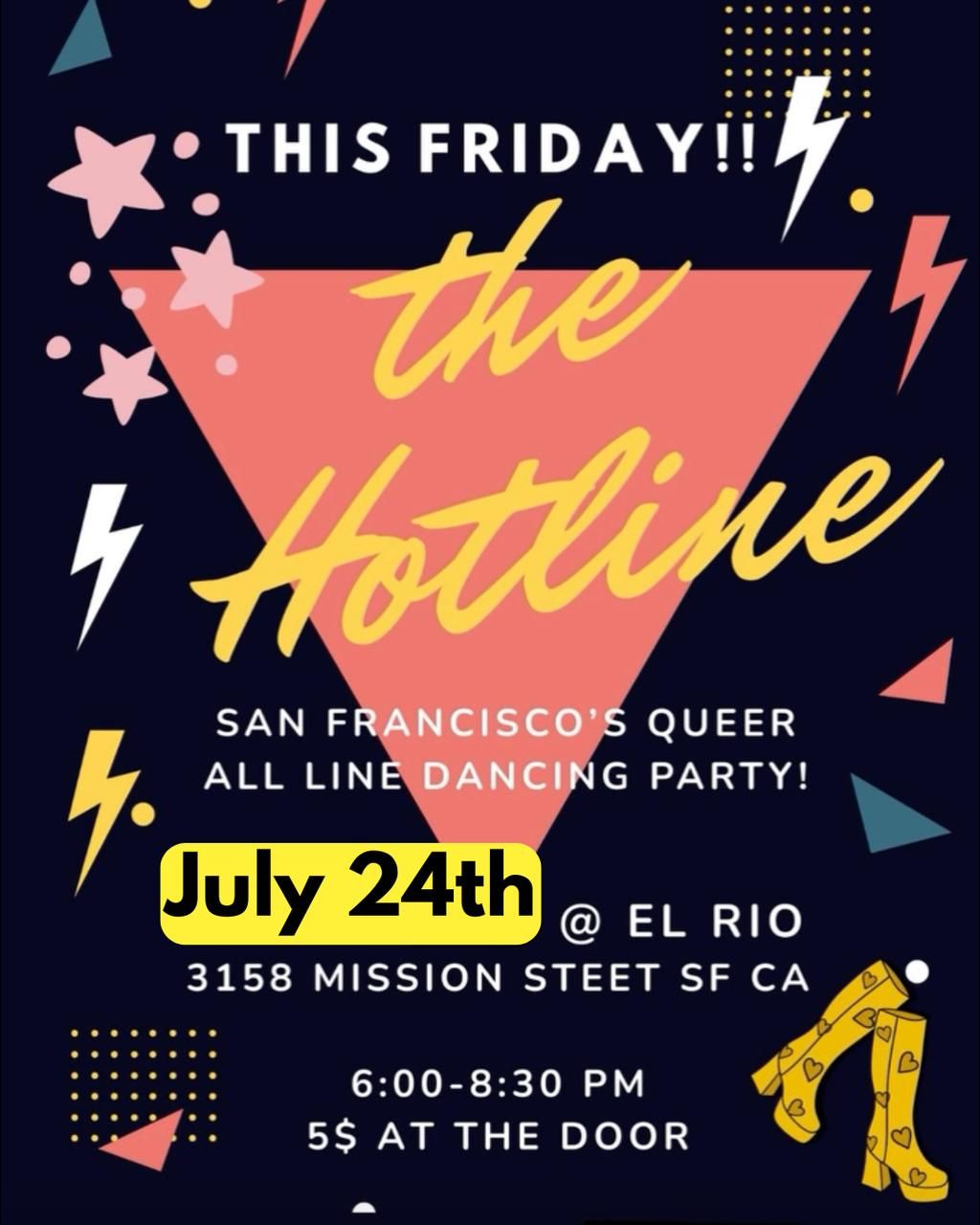 The Hotline Queer Line Dancing ($5 Cover) flyer