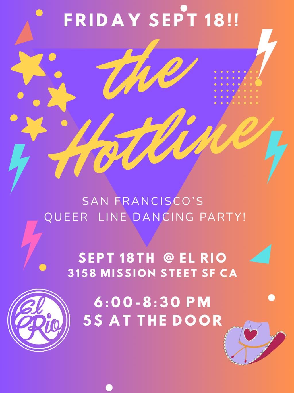 The Hotline Queer Line Dancing ($5 Cover) flyer