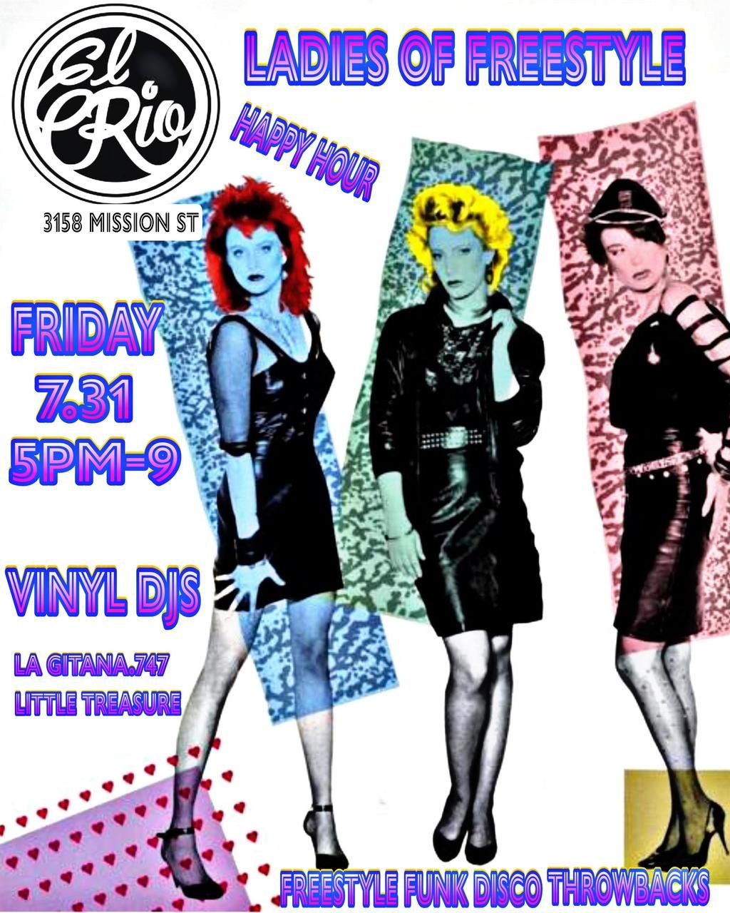 The Ladies of Freestyle Happy Hour (FREE) flyer