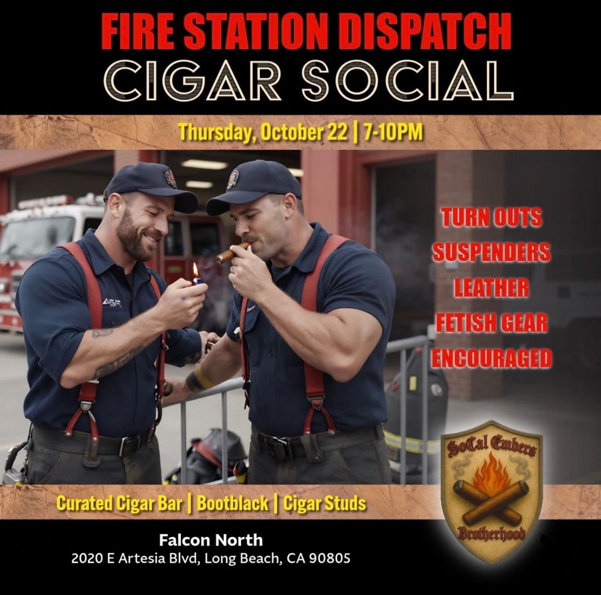 CIGAR SOCIAL Fire Station Dispatch flyer