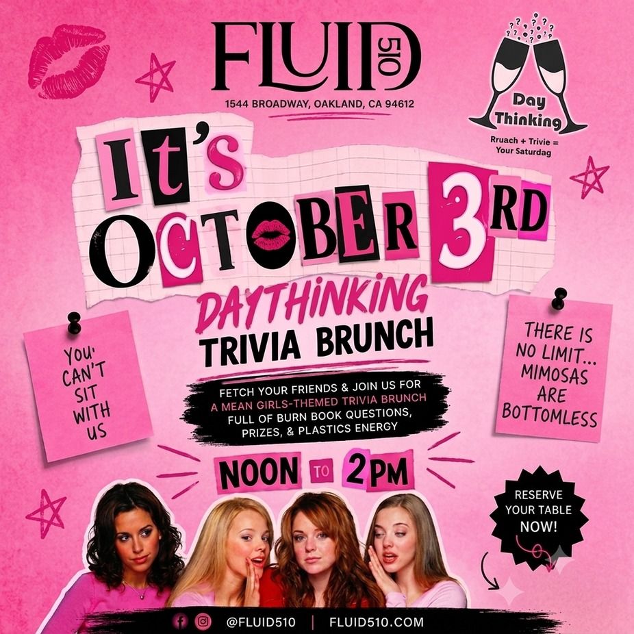It's October 3rd! Daythinking Trivia Brunch flyer