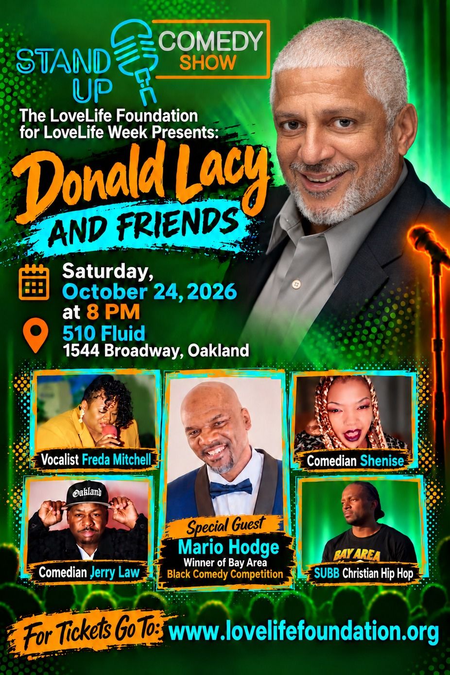 LoveLife presents Donald Lacy Fundraiser flyer