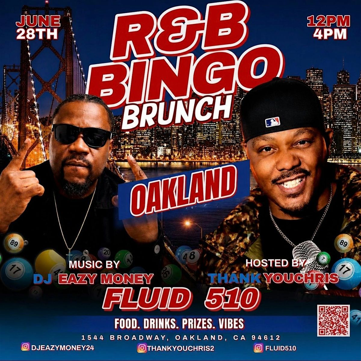 BRUNCH R&B BiNGO OAKLAND!  8/30/26 R&B Vs Trap W/THANKYOUCHRIS @FLUID510 flyer
