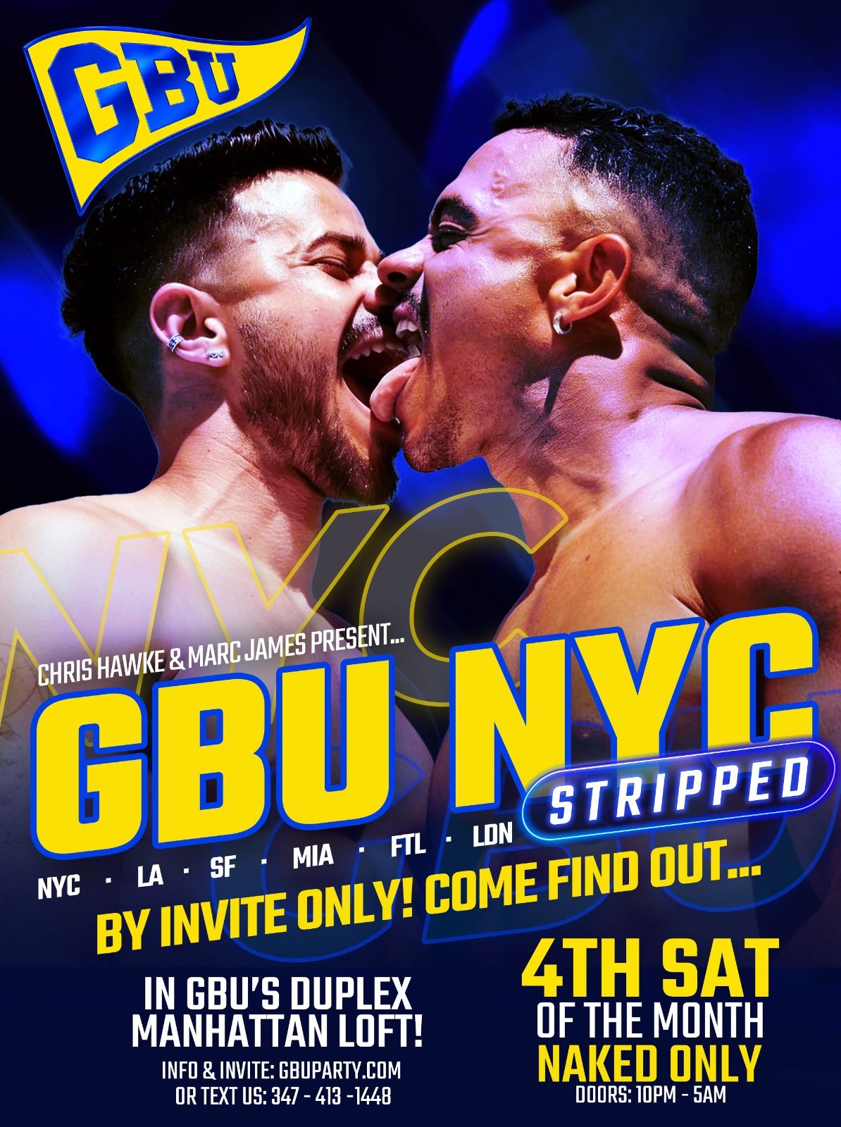 GBU NYC - STRIPPED flyer