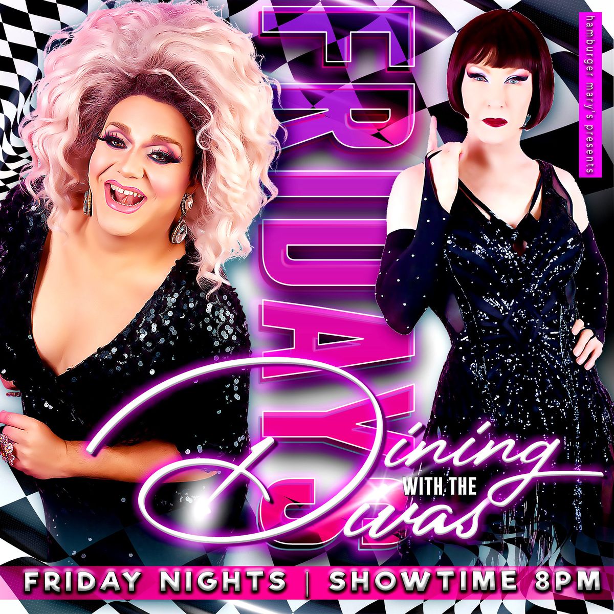 Dining with the DIVAS - Drag Show flyer