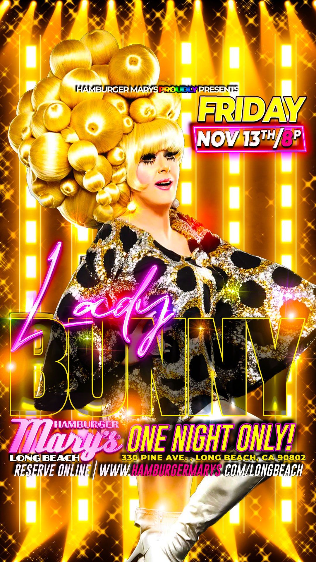 Drag Legend LADY BUNNY flyer