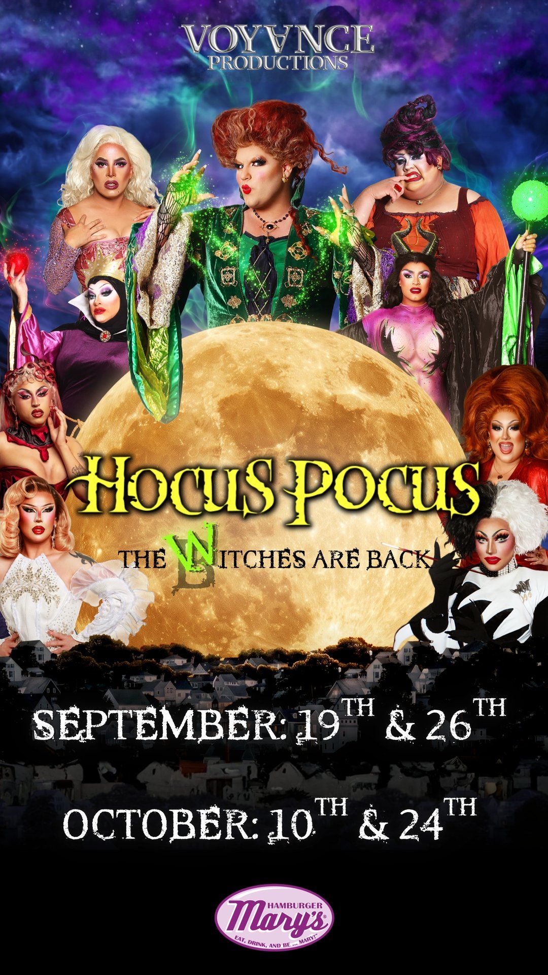 HOCUS POCUS - The Witch Are Back flyer