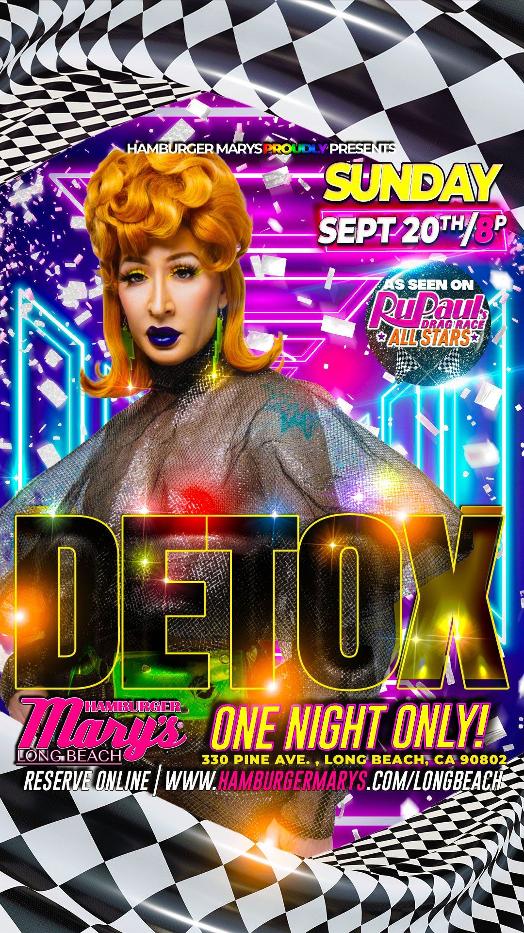 RuPaul's Drag Race DIVA DETOX flyer
