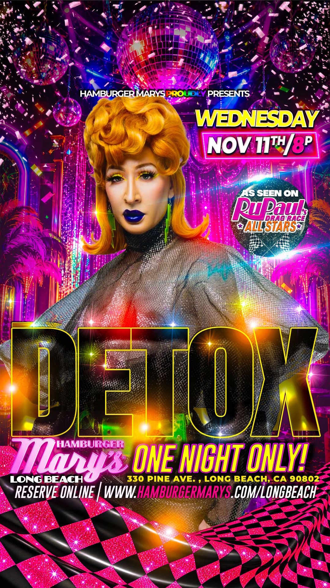 RuPaul's Drag Race DIVA DETOX flyer
