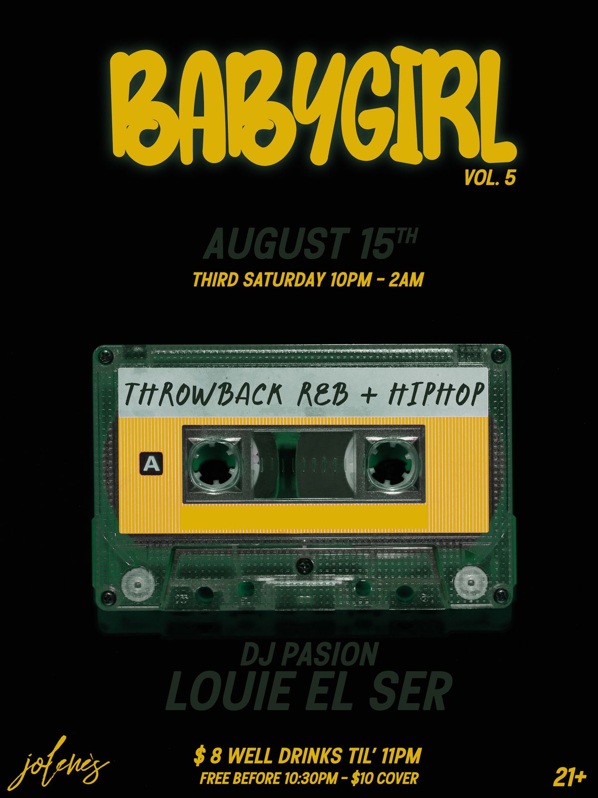 BABYGIRL! THROWBACK R&B + HIPHOP flyer