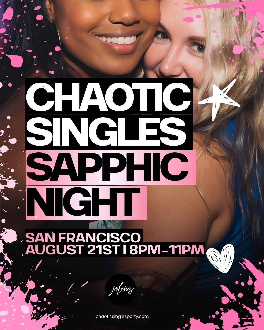 CHAOTIC SINGLES SAPPHIC NIGHT flyer
