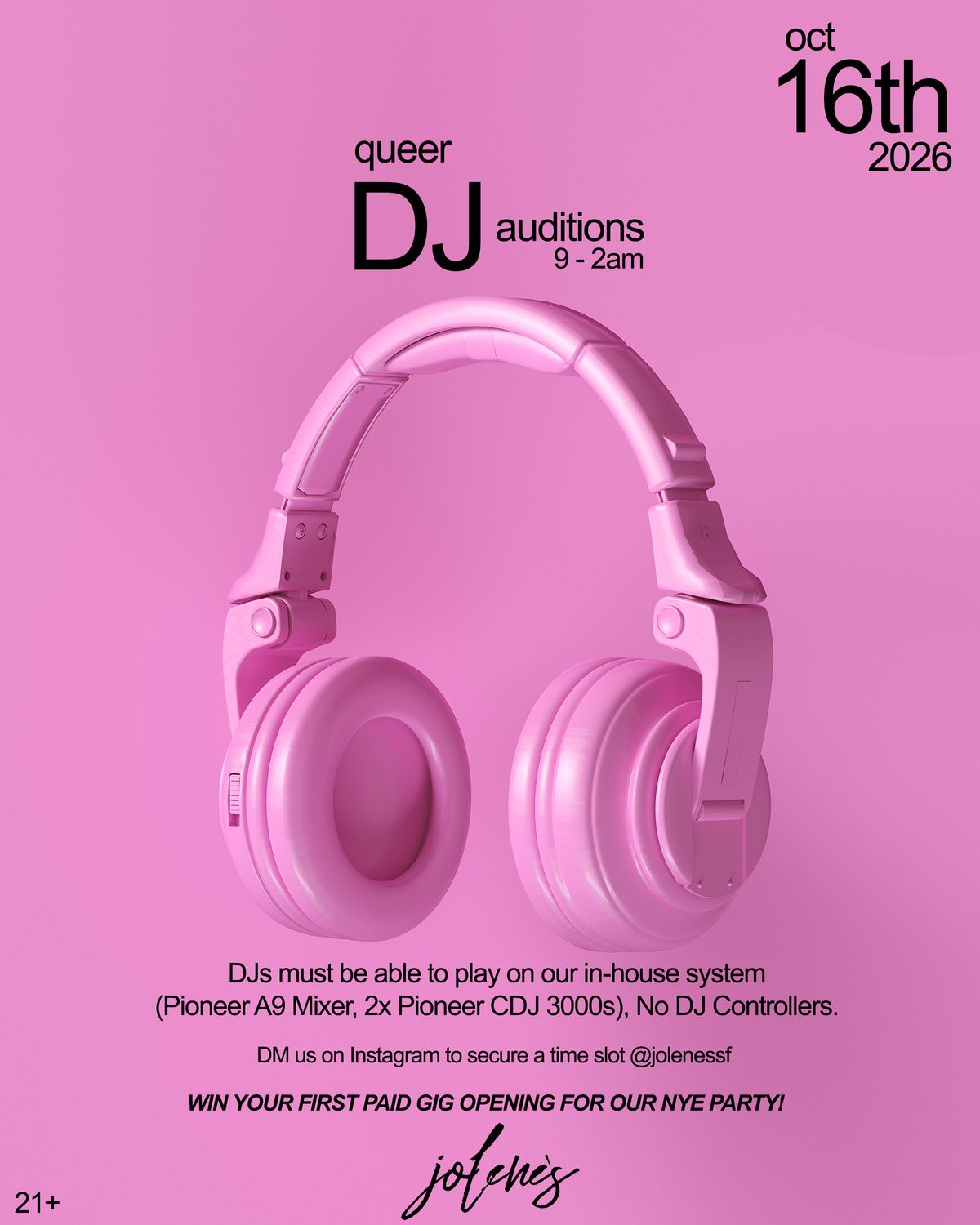 DJ AUDITIONS! flyer