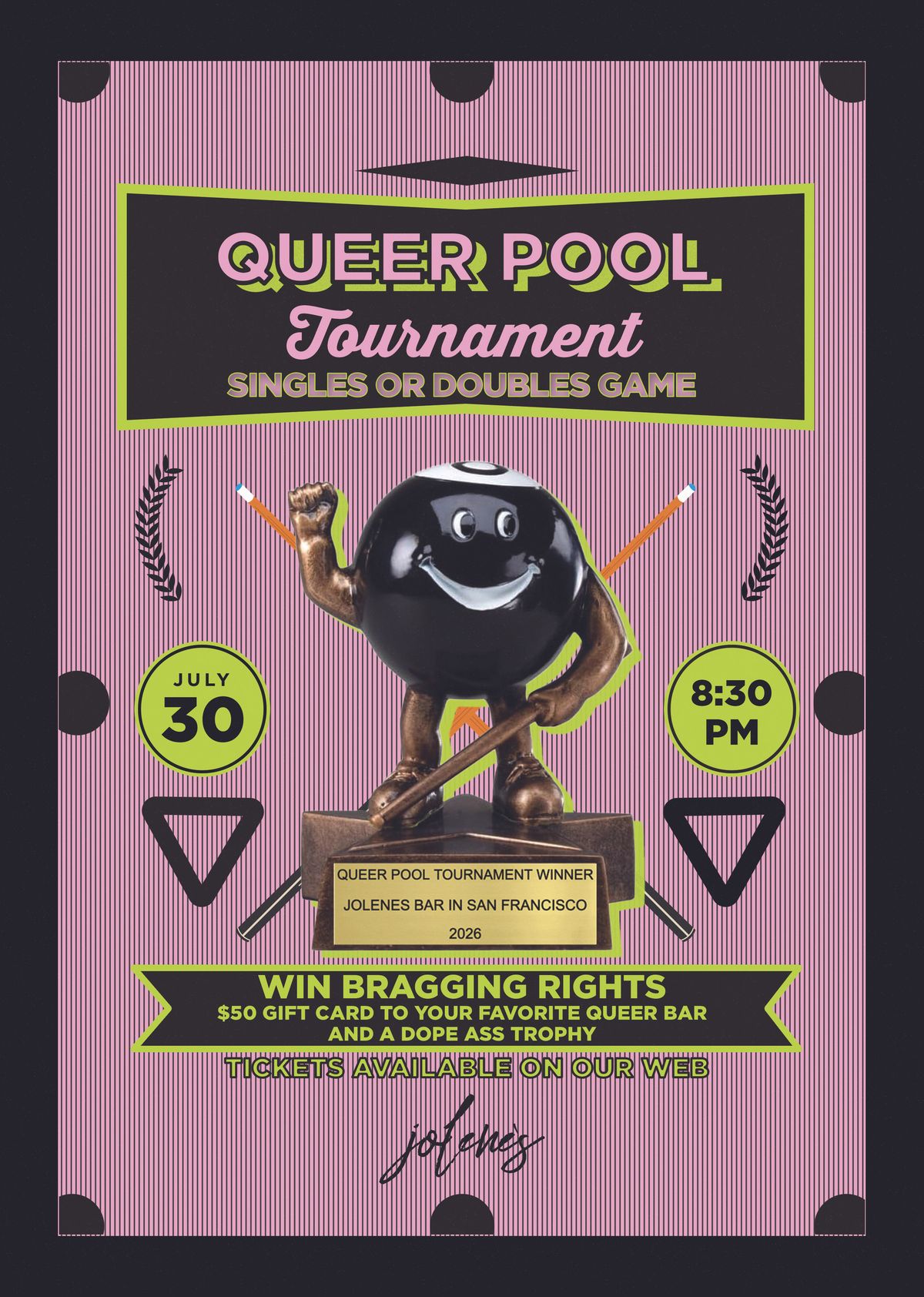 Queer Pool Tournament! flyer