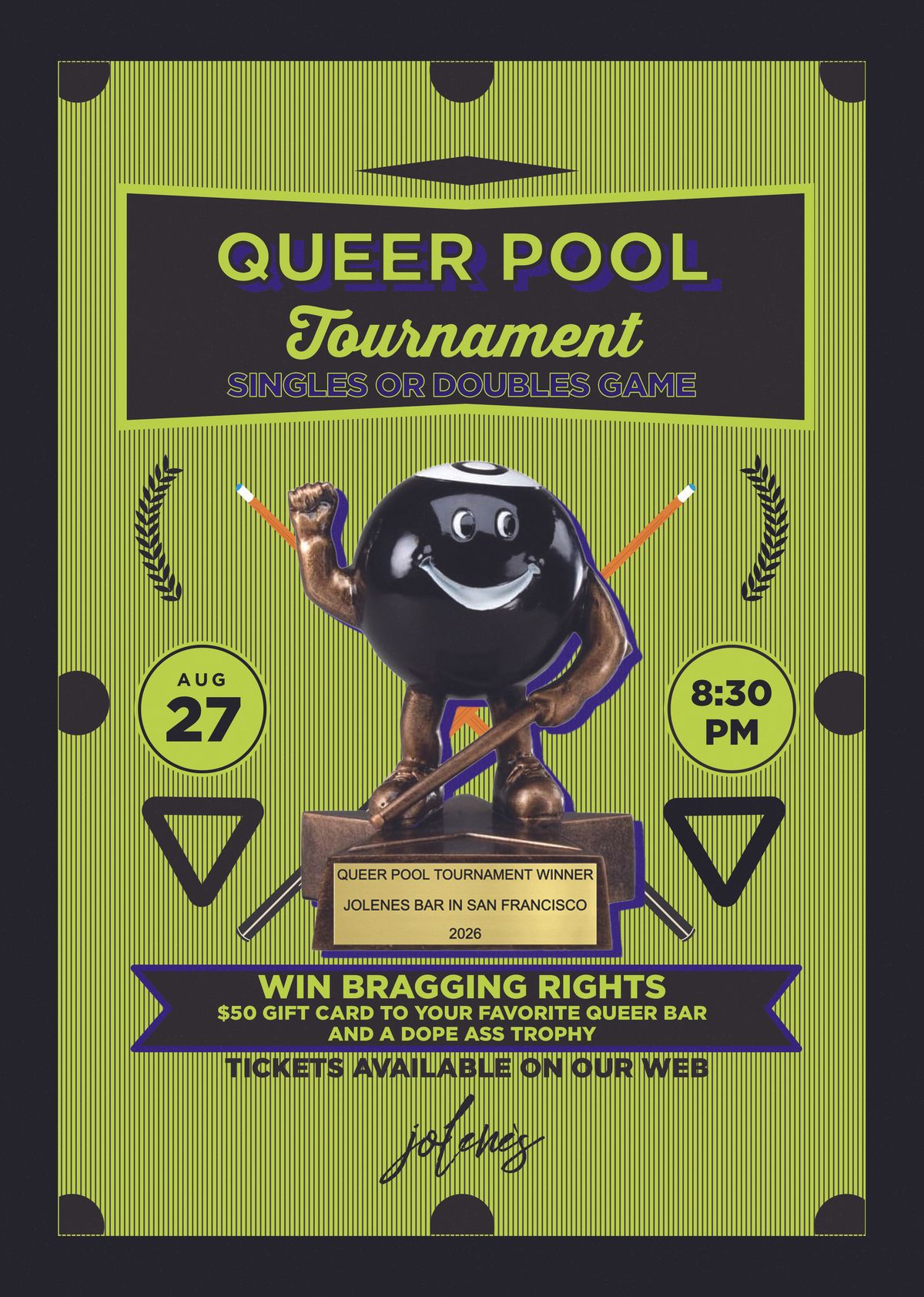 Queer Pool Tournament flyer