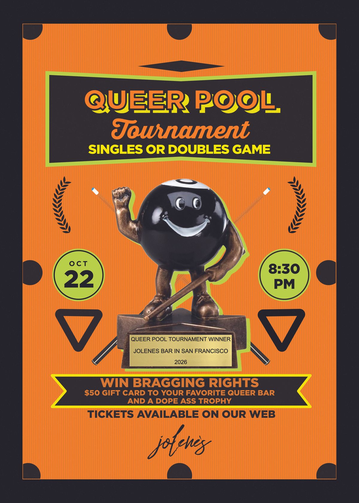 Queer Pool Tournament flyer