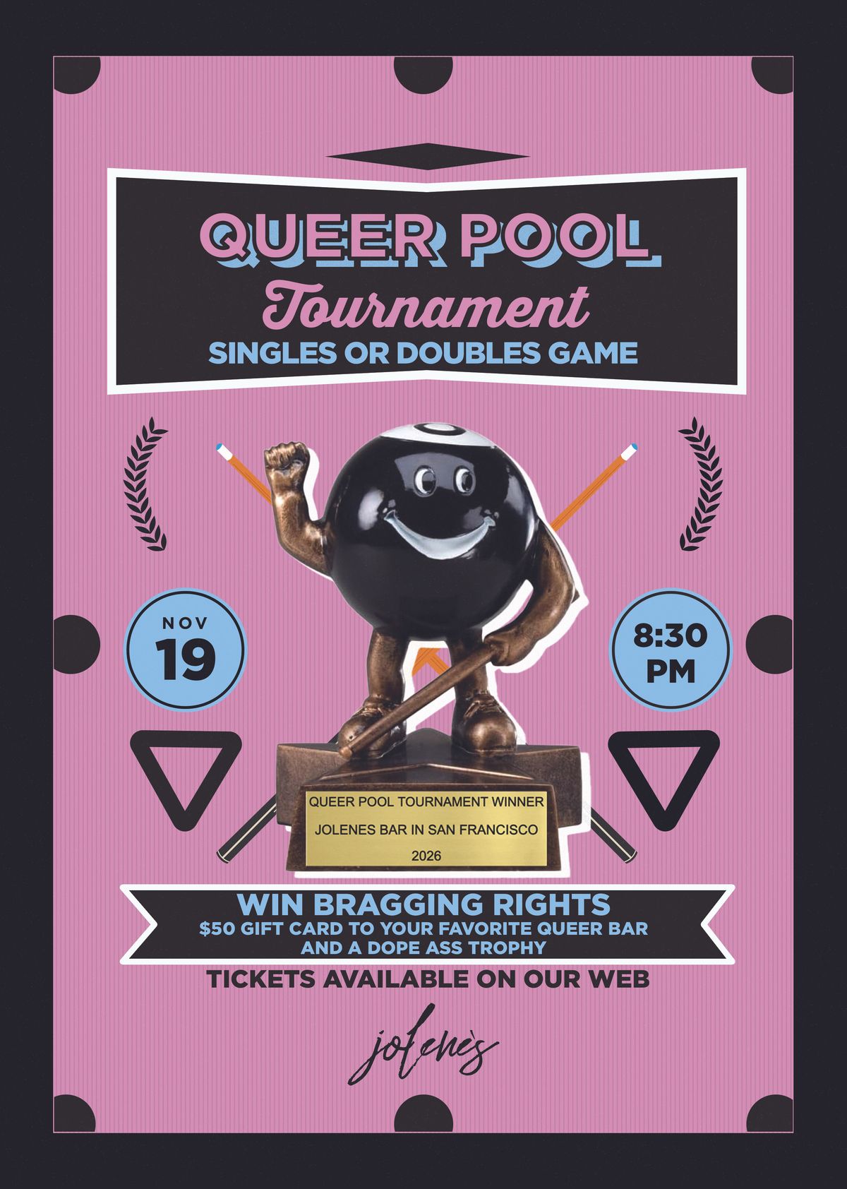 Queer Pool Tournament flyer