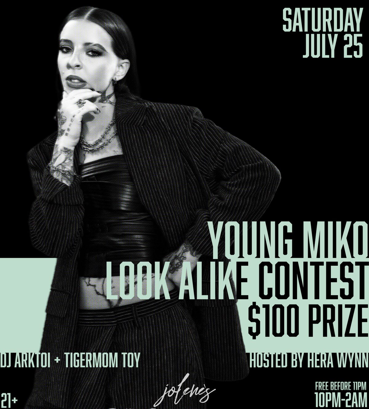 YOUNG MIKO LOOK ALIKE CONTEST! flyer
