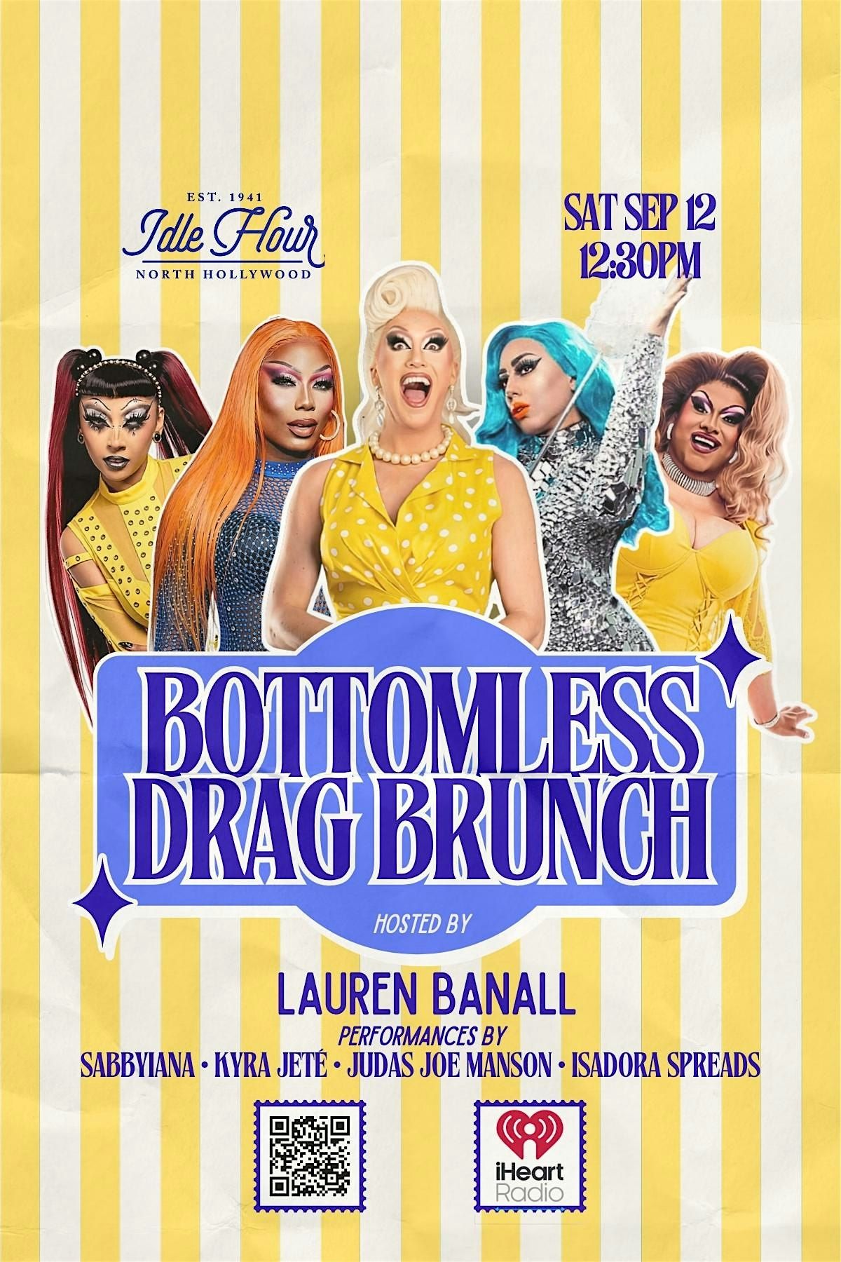Bottomless Drag Brunch! 9/12 flyer