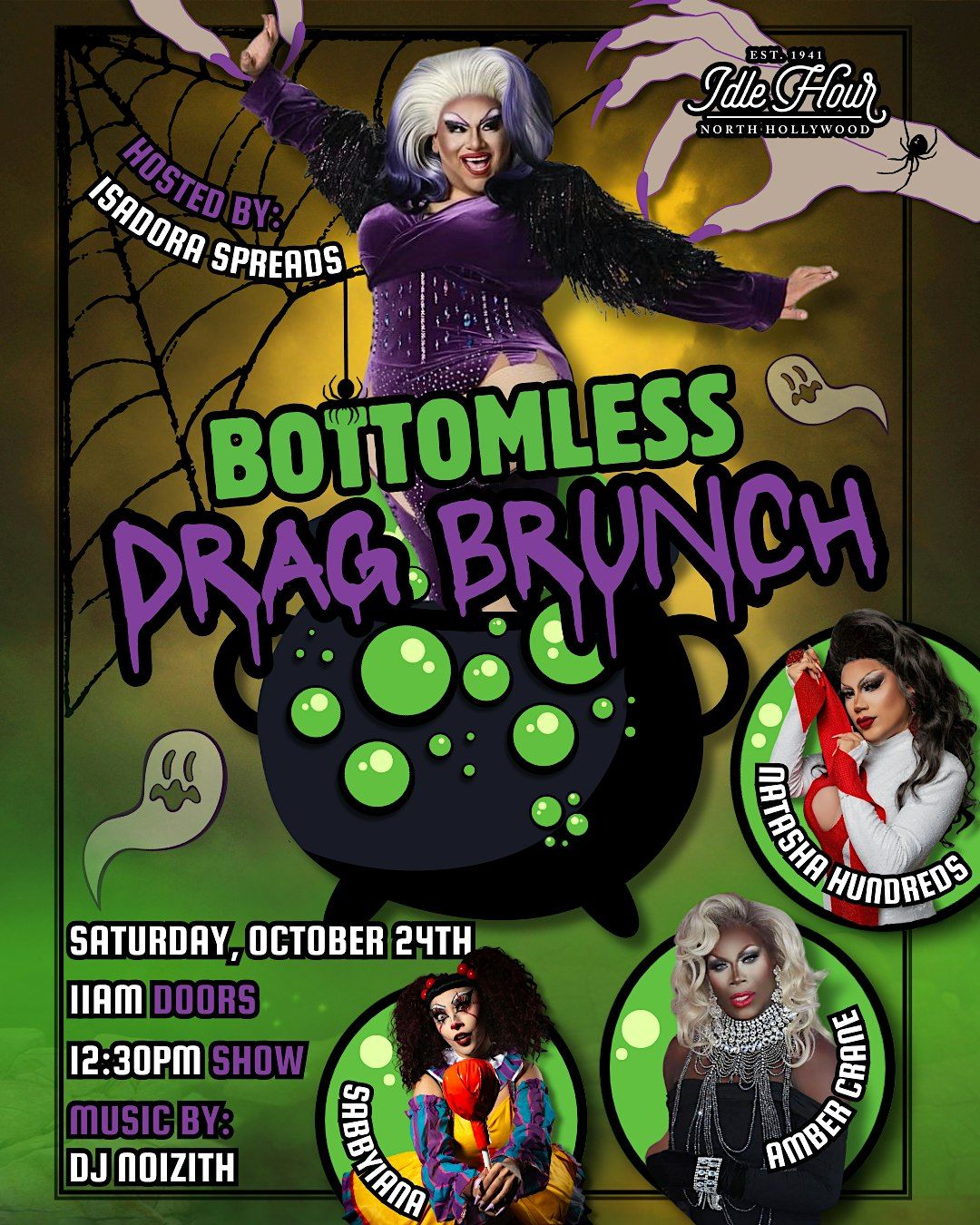 Spooky Bottomless Drag Brunch! 10/24 flyer