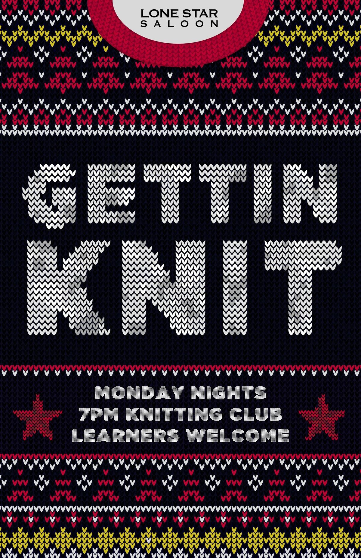 Gettin Knit flyer