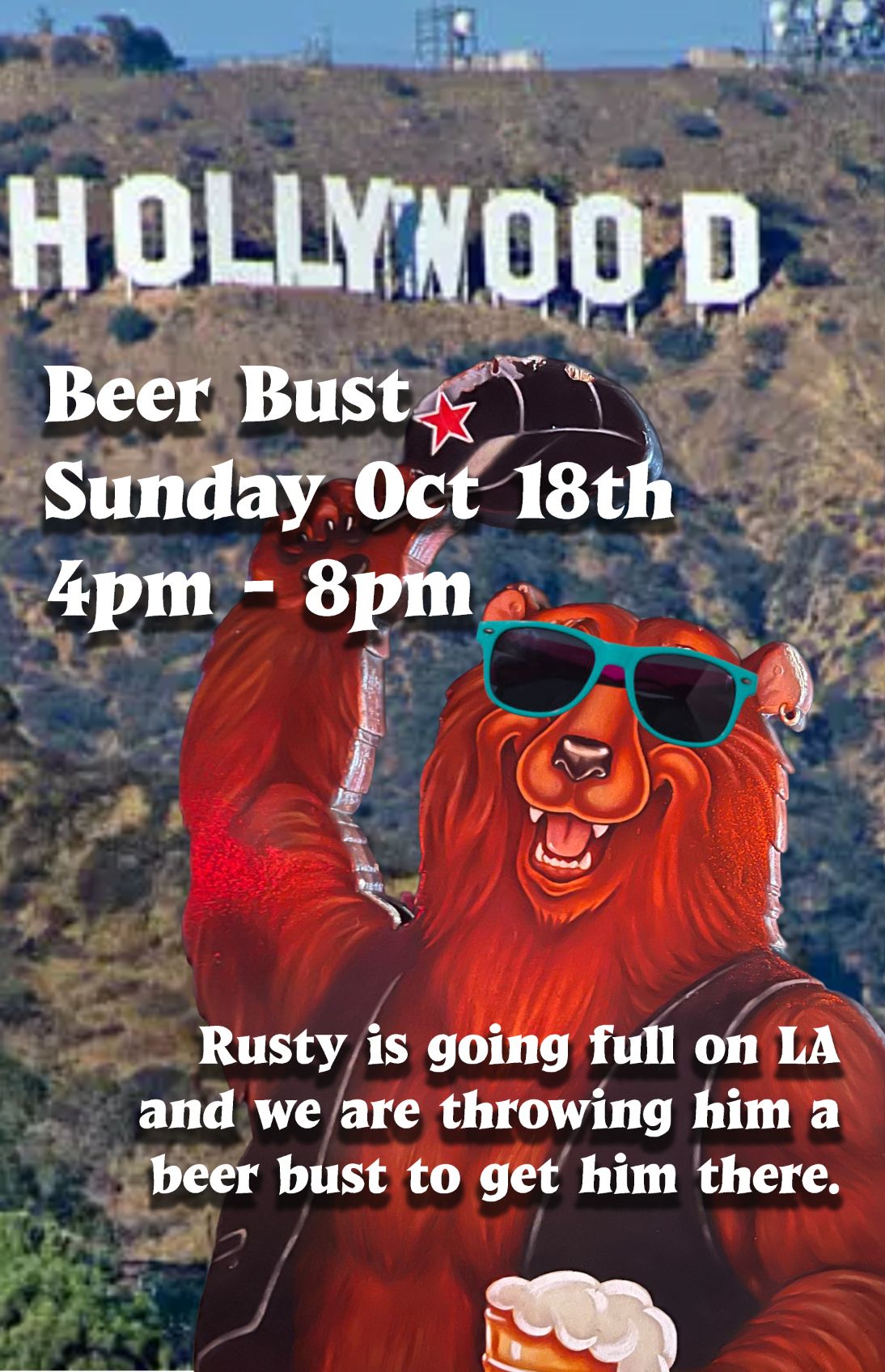 Rusty's LA Beer Bust flyer