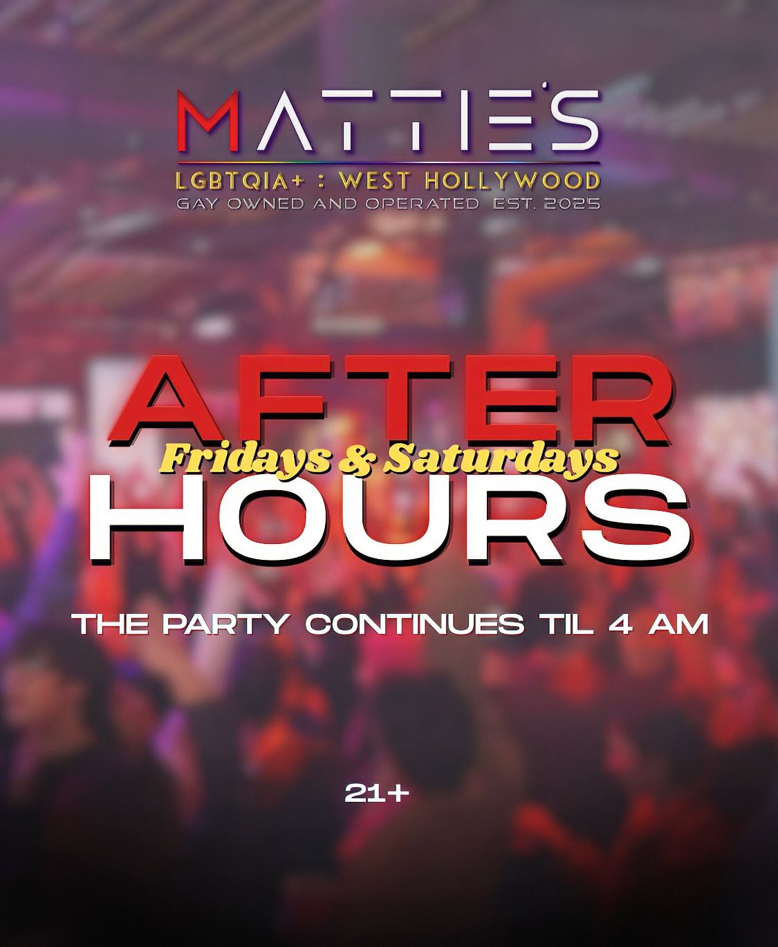 After Hours flyer
