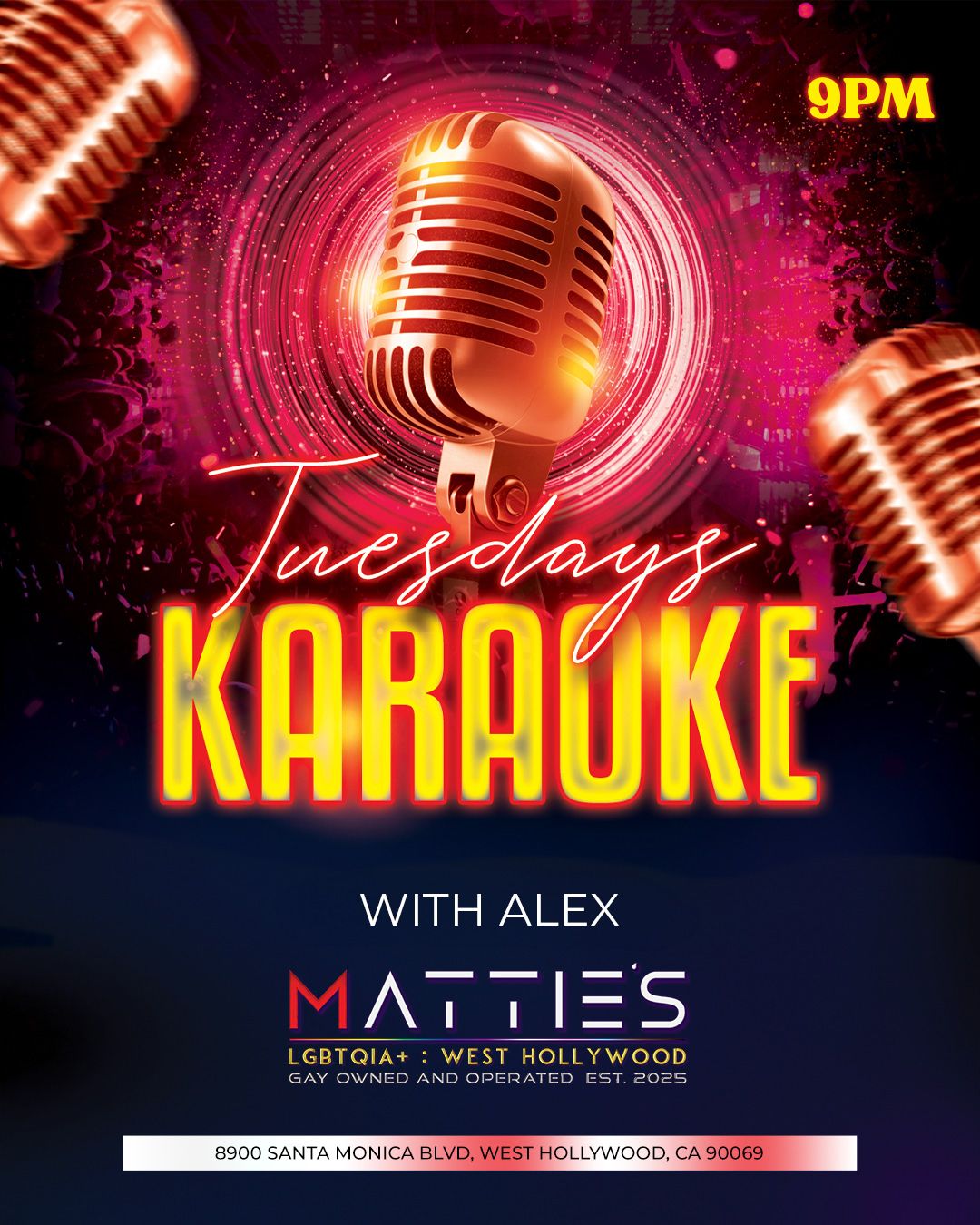 Karaoke with Alex flyer