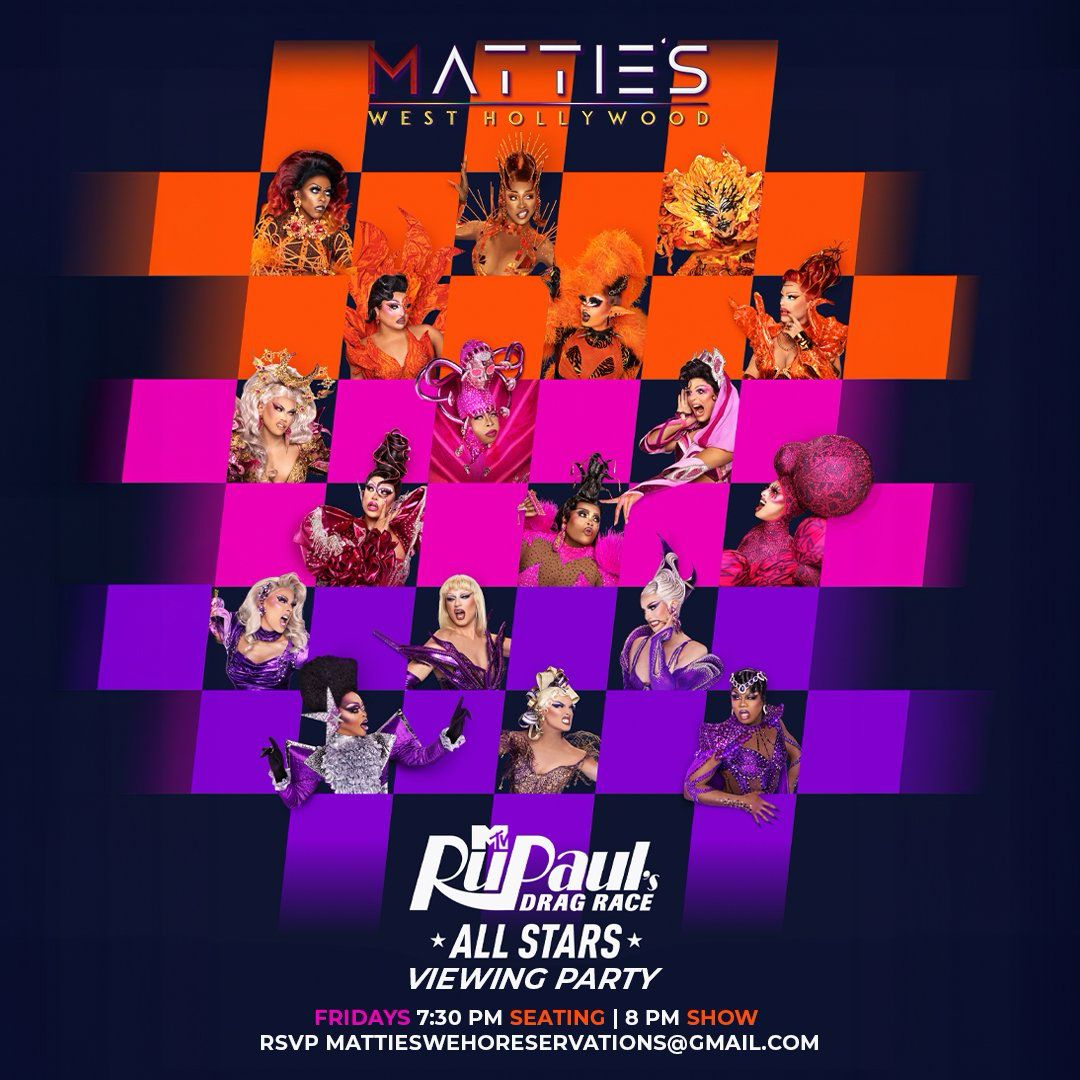 RuPaul's Drag Race All Stars Viewing Party flyer