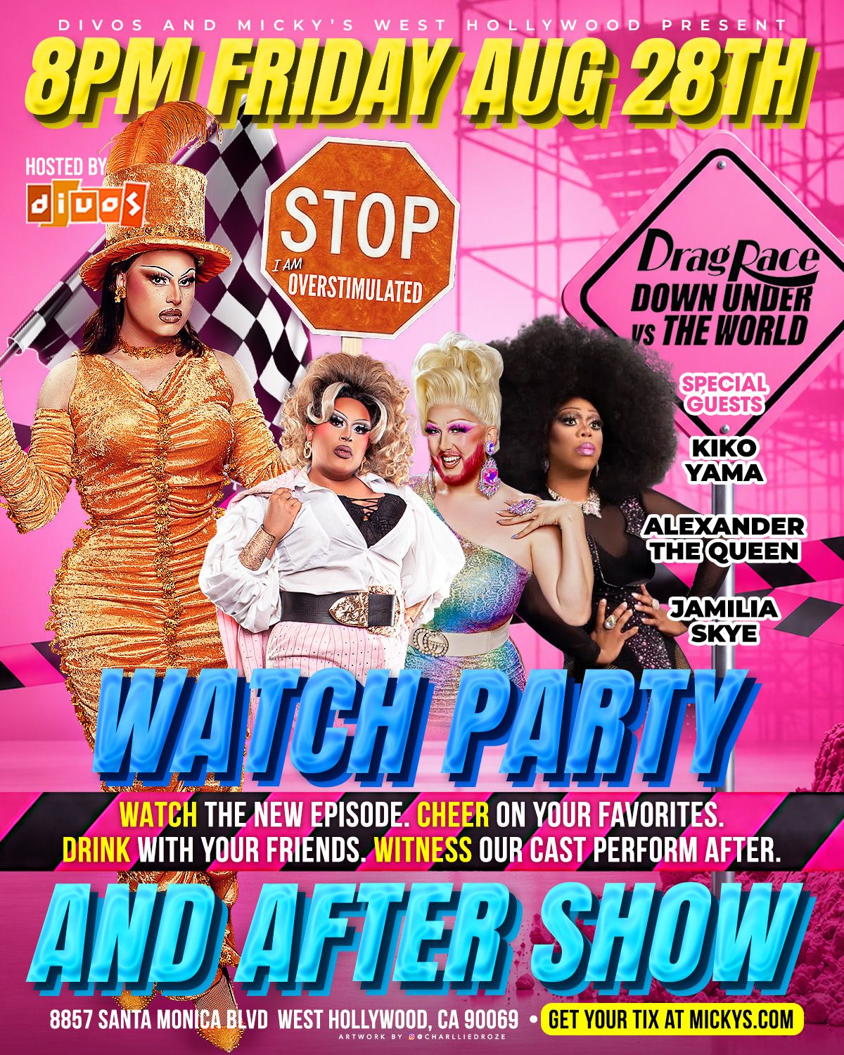 Drag Race Down Under vs The World Watch Party & After Show flyer