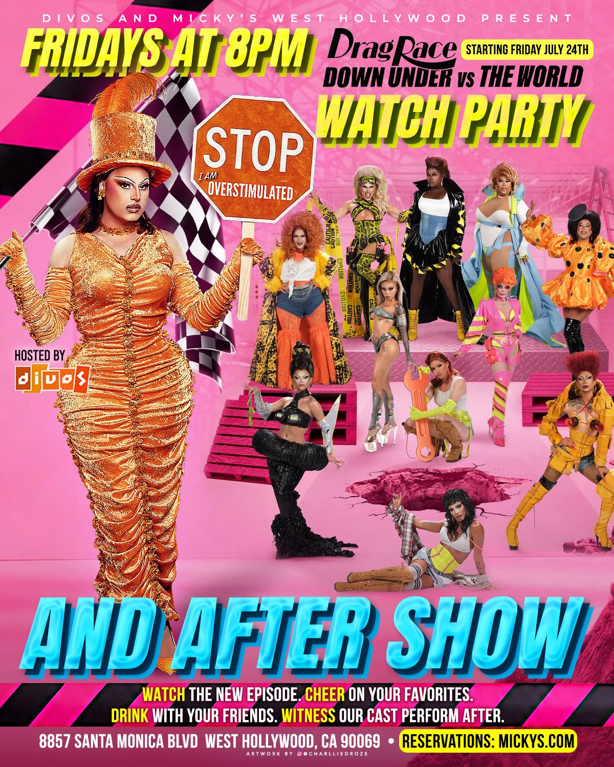 Drag Race Down Under vs The World Watch Party & After Show flyer