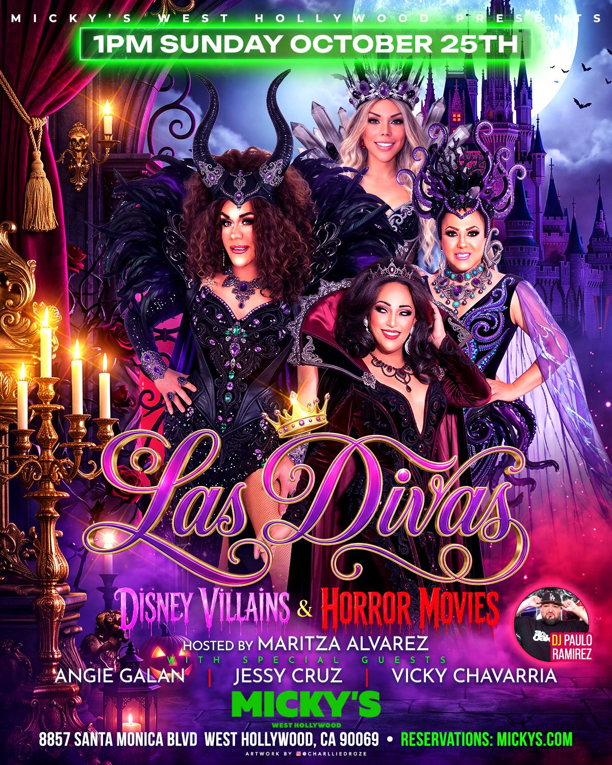 Las Divas: Disney Villains & Horror Movies flyer