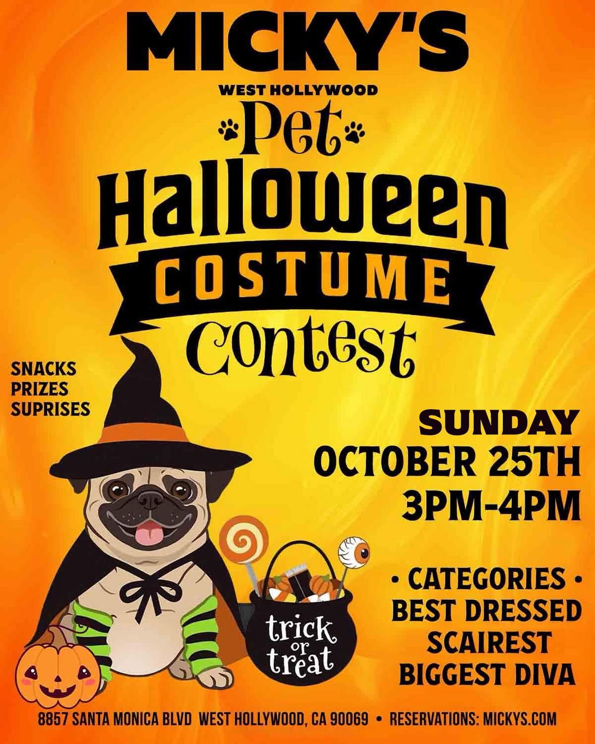 Pet Halloween Costume Contest flyer
