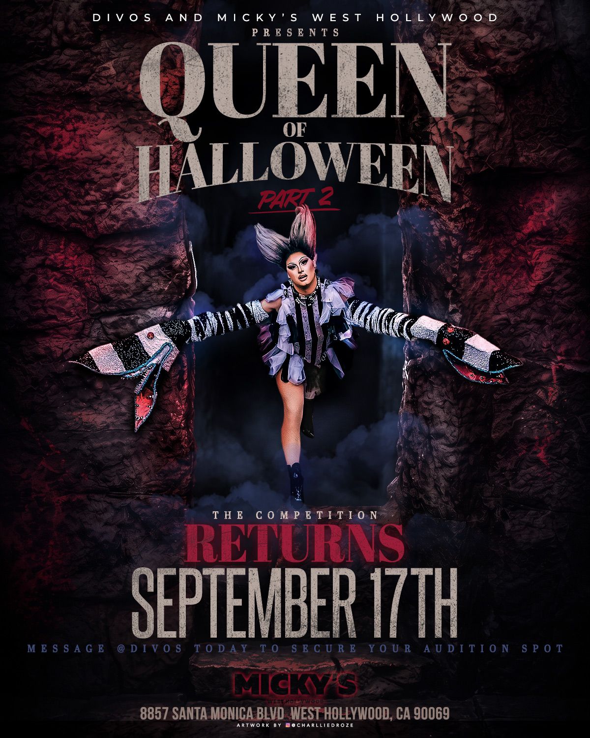 Queen of Halloween flyer
