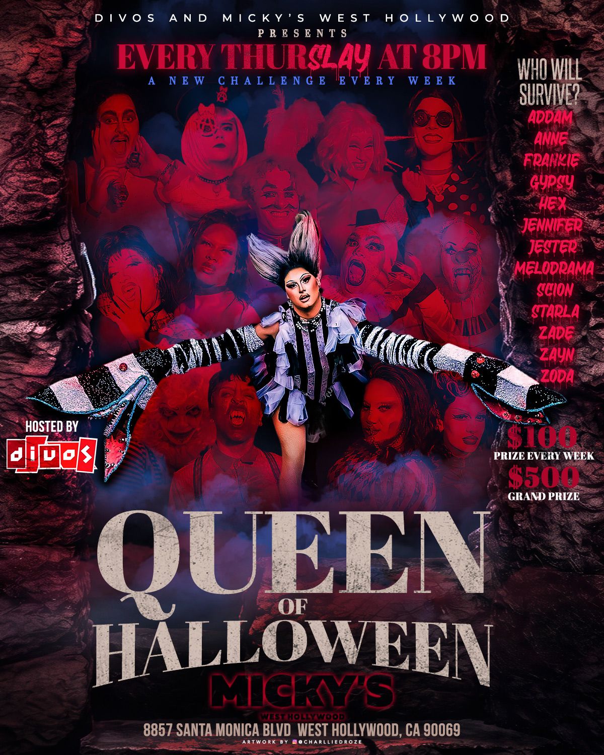 Queen of Halloween flyer