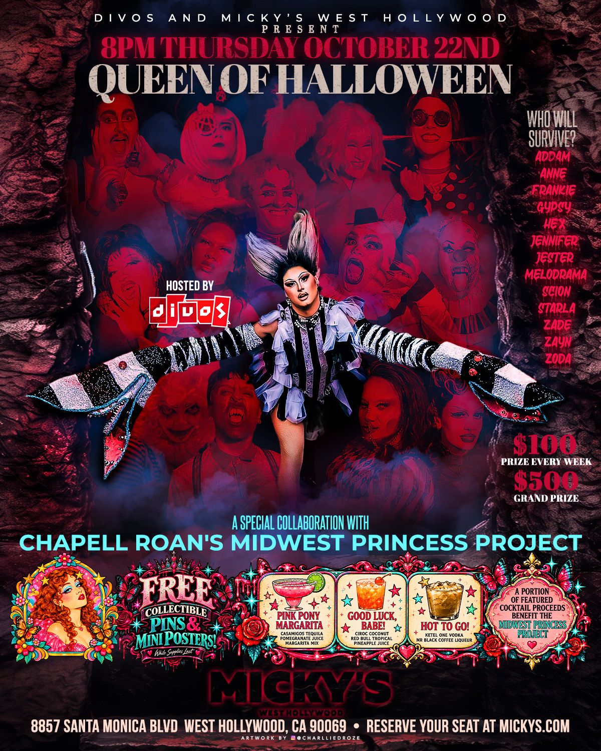 Queen of Halloween flyer