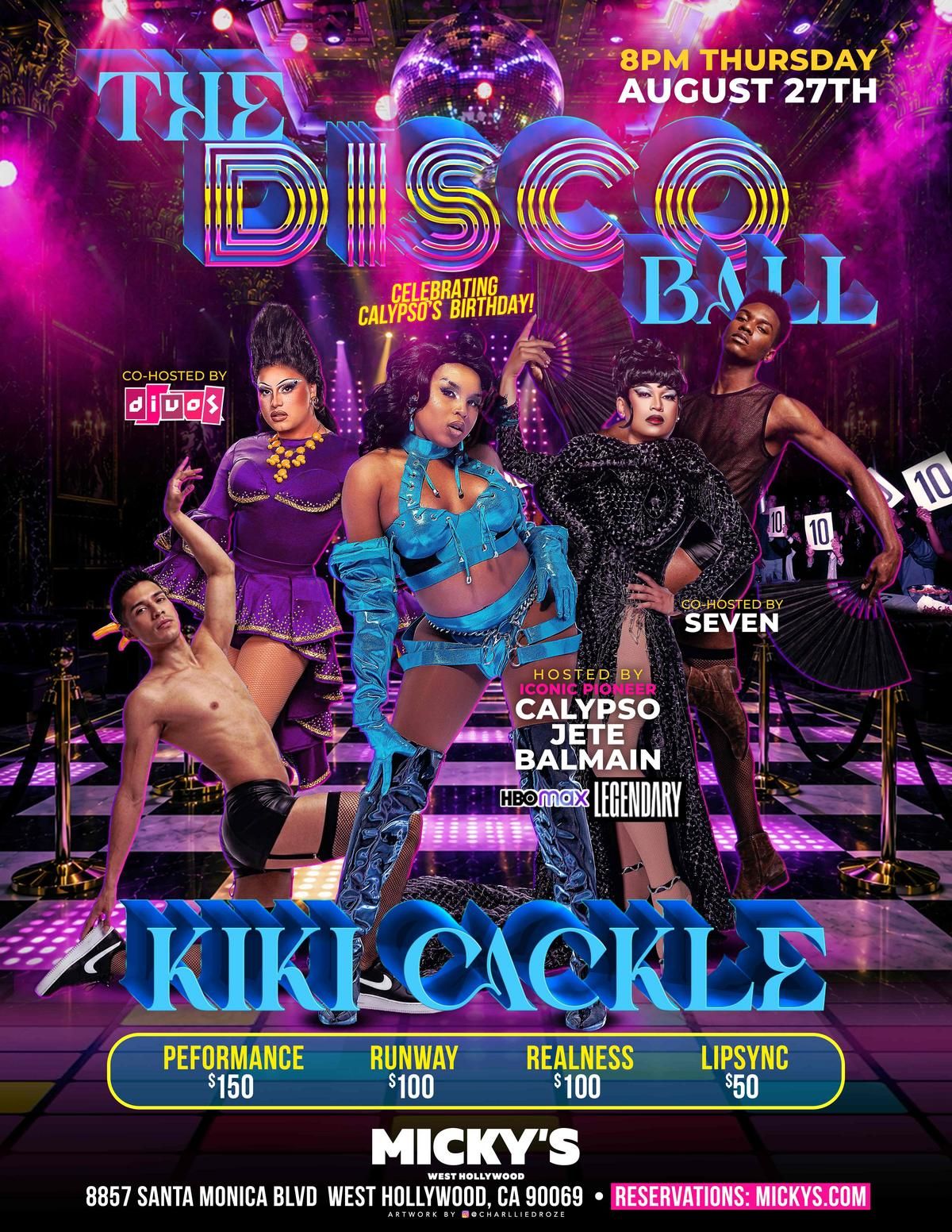 The Disco Ball: Kiki Cackle flyer