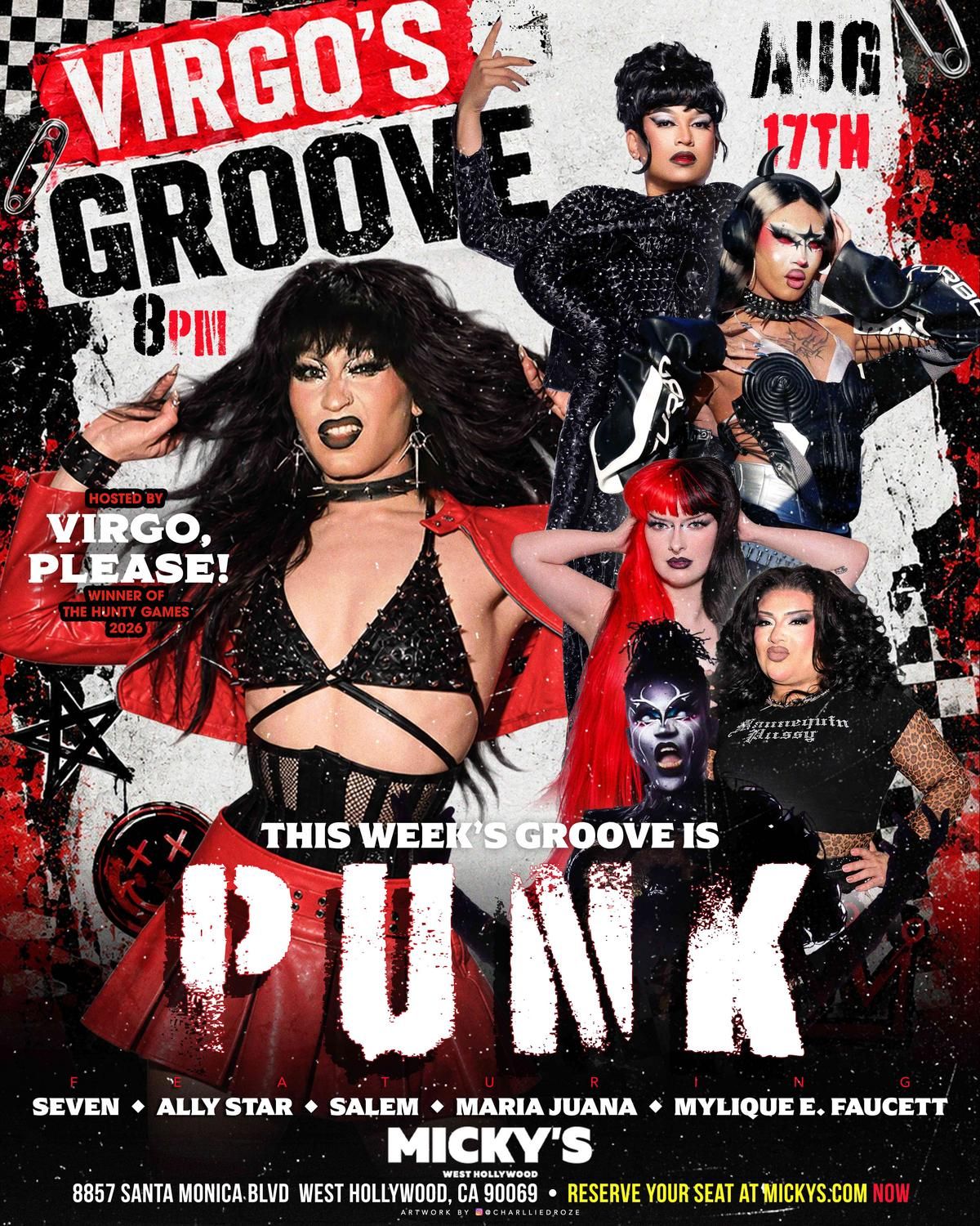 Virgo’s Groove: Punk flyer