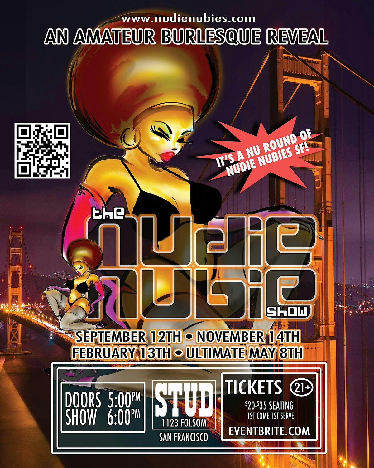 Nudie Nubie's SF at The Stud! flyer