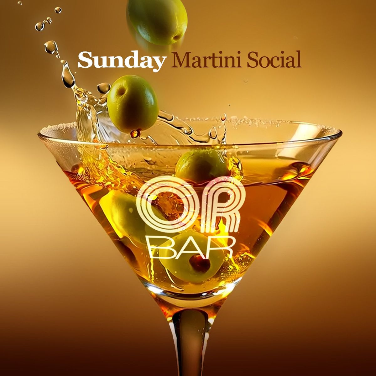 SUNDAY Martini Social flyer