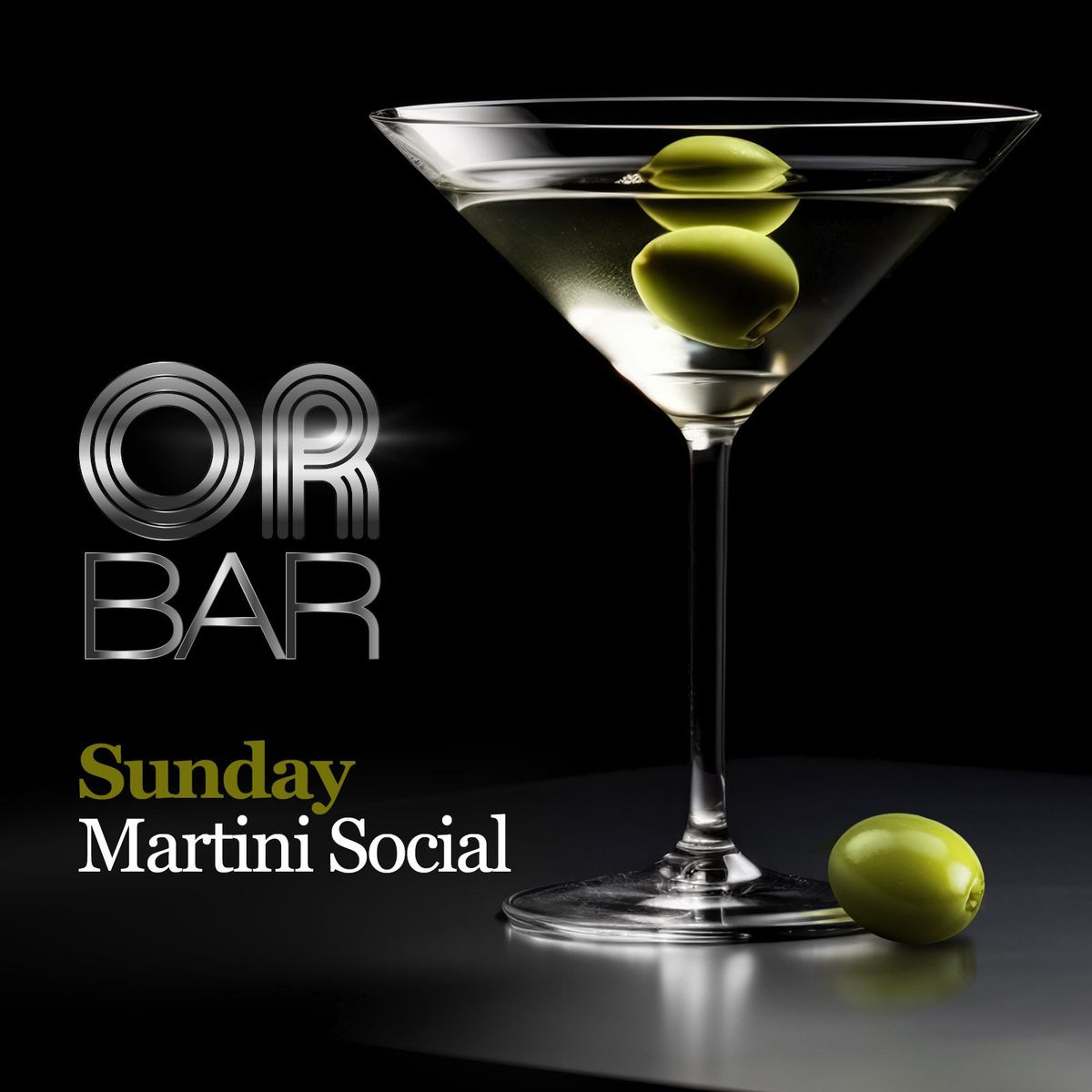 SUNDAY Martini Social flyer